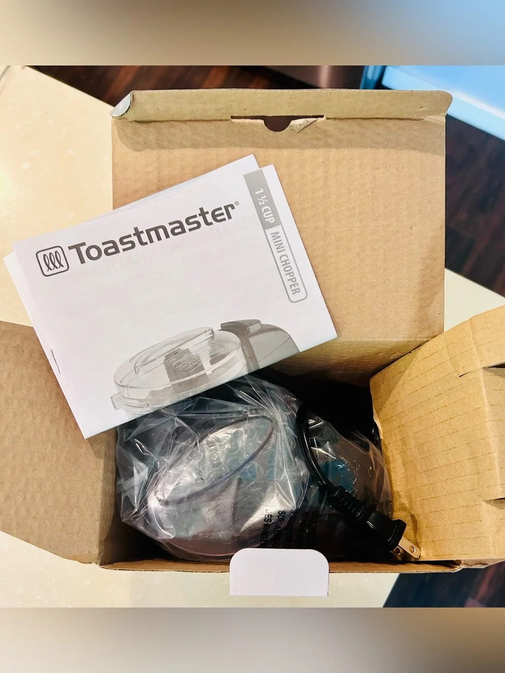 New in box Toastmaster Black Mini Chopper - 1½ Cup Compact Food Processor